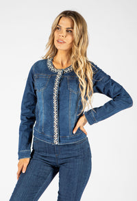 Pearl Beading Denim Jacket