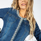 Pearl Beading Denim Jacket