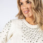 Diamante Cable Knit Pullover