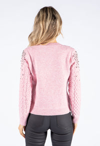 Diamante Cable Knit Pullover