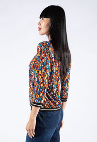 Geometric Print Blouse