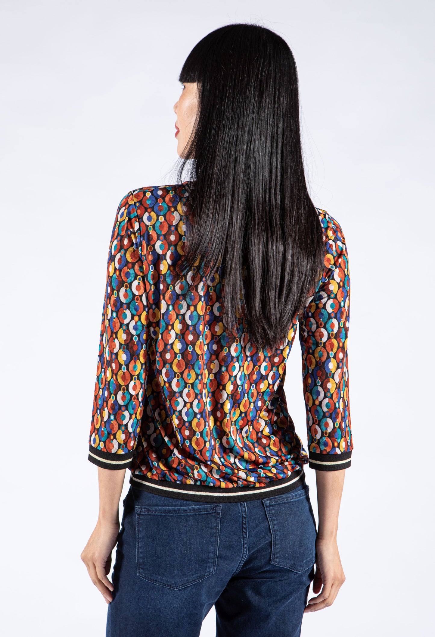 Geometric Print Blouse