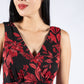 Red Floral Sleeveless Dress