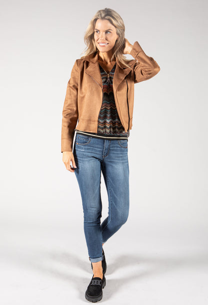 Suedette Biker Style Jacket