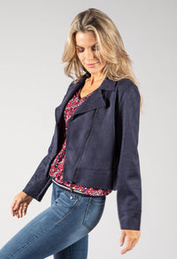 Suedette Biker Style Jacket