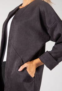 Suedette Longline Jacket