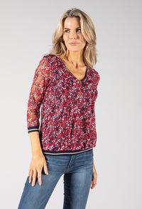 Emer V-Neck Lace Top