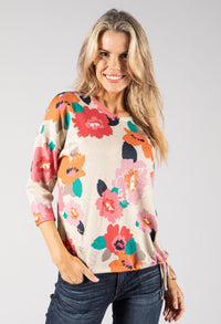 Large Floral Print Top