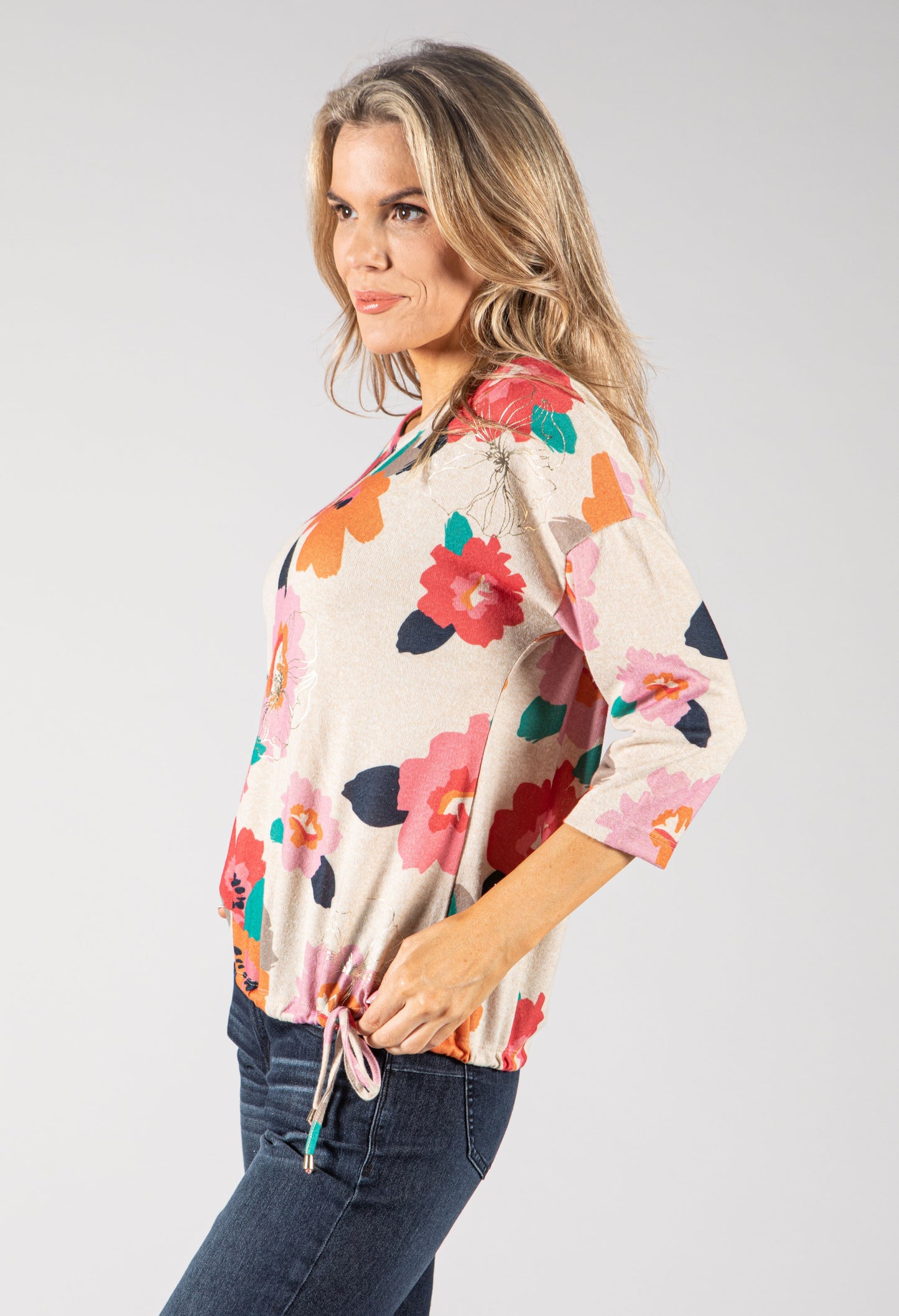 Large Floral Print Top