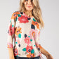 Large Floral Print Top