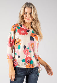 Large Floral Print Top