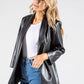 Faux Leather Blazer