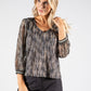 Lurex Detailing V Neckline Top