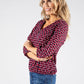 Fine Knit Curve Print Pullover