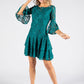 Lace Flare Sleeve Dress