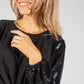 Cross Detail Sequin Top