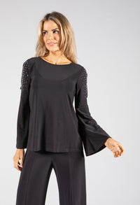 Beaded Detailing Long Sleeve Top