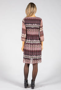 Printed Plisse Dress