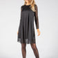 Long Sleeve Sparkle Short Dress