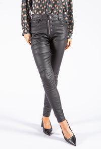 Crinkle Leather Look Trousers