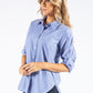 Diamante Detail Striped Shirt