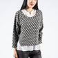 Layered Look Polka Dot Pullover