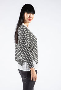 Layered Look Polka Dot Pullover