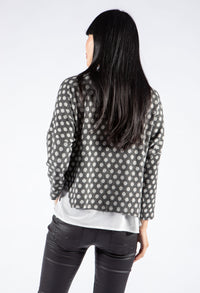 Layered Look Polka Dot Pullover