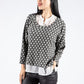 Layered Look Polka Dot Pullover