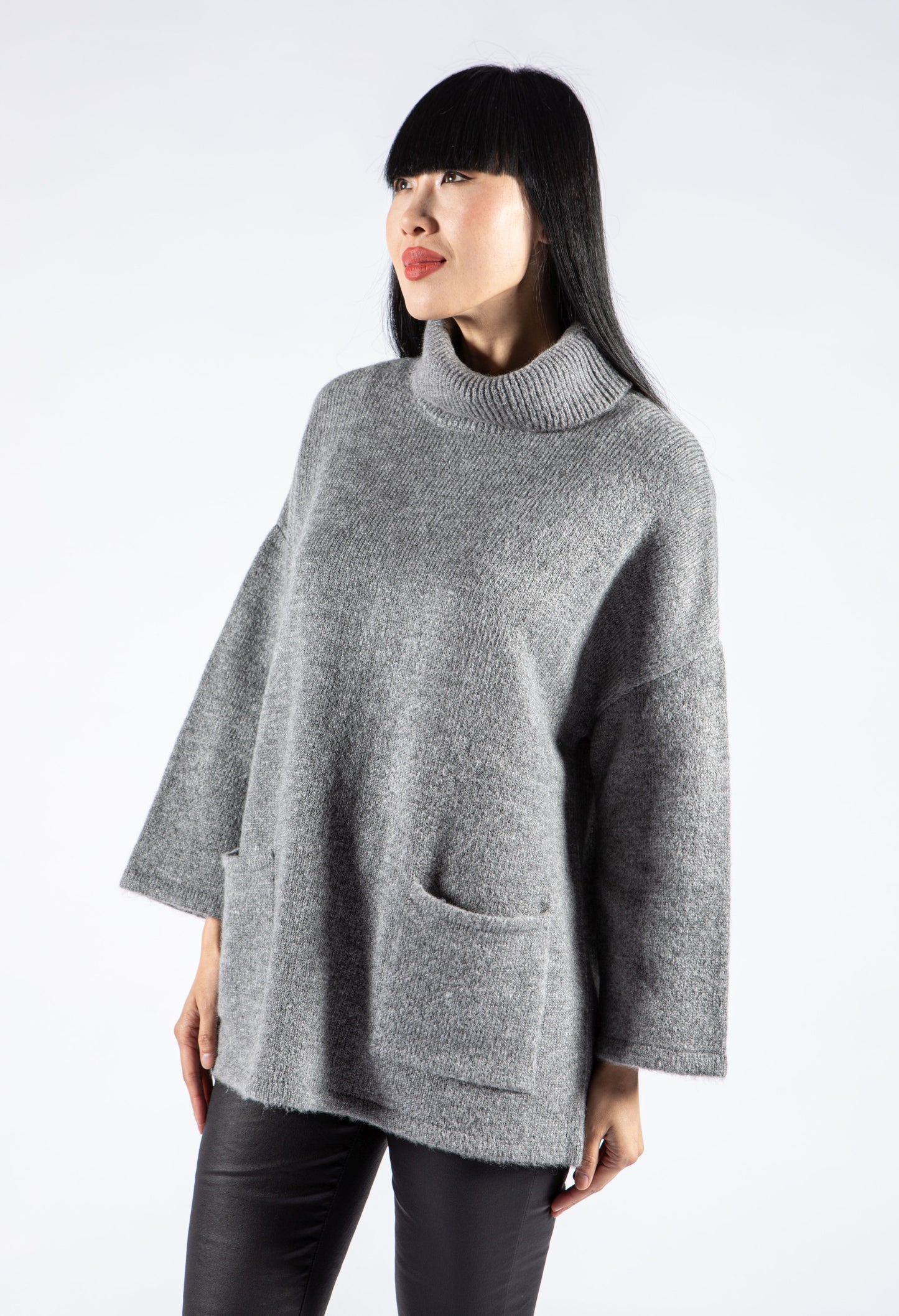 High Neck Pullover Knit