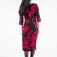 Rose Printed Dress in Ruby