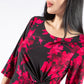 Rose Printed Dress in Ruby