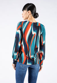 V-Neck Abstract Top