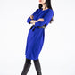 Royal Blue Faux Belted Dress