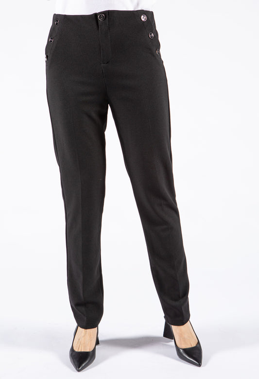 Button Waist Detail Trousers