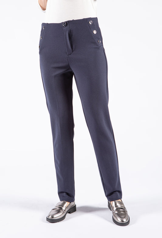 Button Waist Detail Trousers