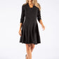 Scallop Neckline Lurex Dress