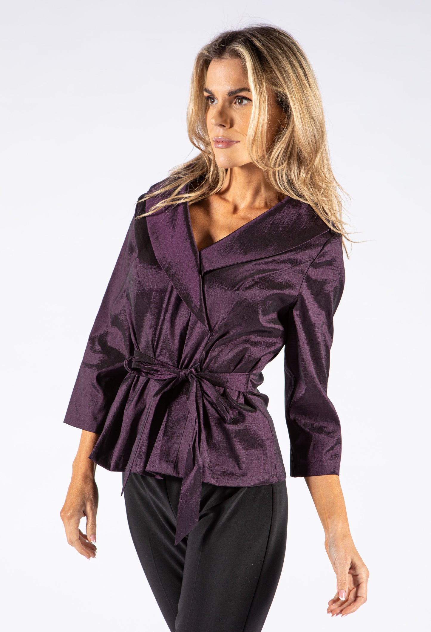 Tie Front V Neckline Top