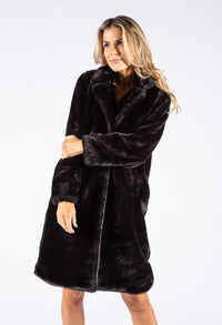 Faux Fur Longline Coat