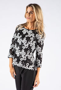 Floral Sequin Top