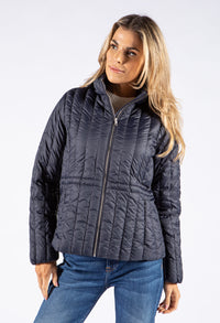 Waistband Detail Padded Coat