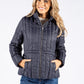 Waistband Detail Padded Coat