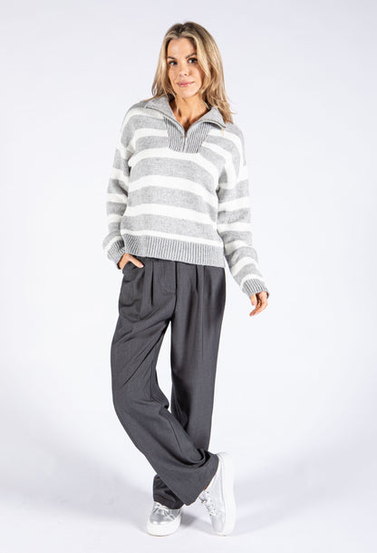 Quarter Zip Knit Pullover-1