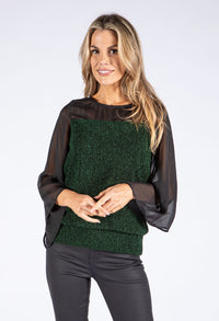 Lurex Flow Sleeve Top