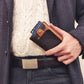 Leather Belt and Card Slider Wallet