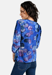 Tie Dye V Neckline Blouse