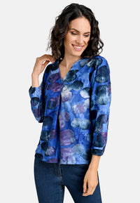 Tie Dye V Neckline Blouse