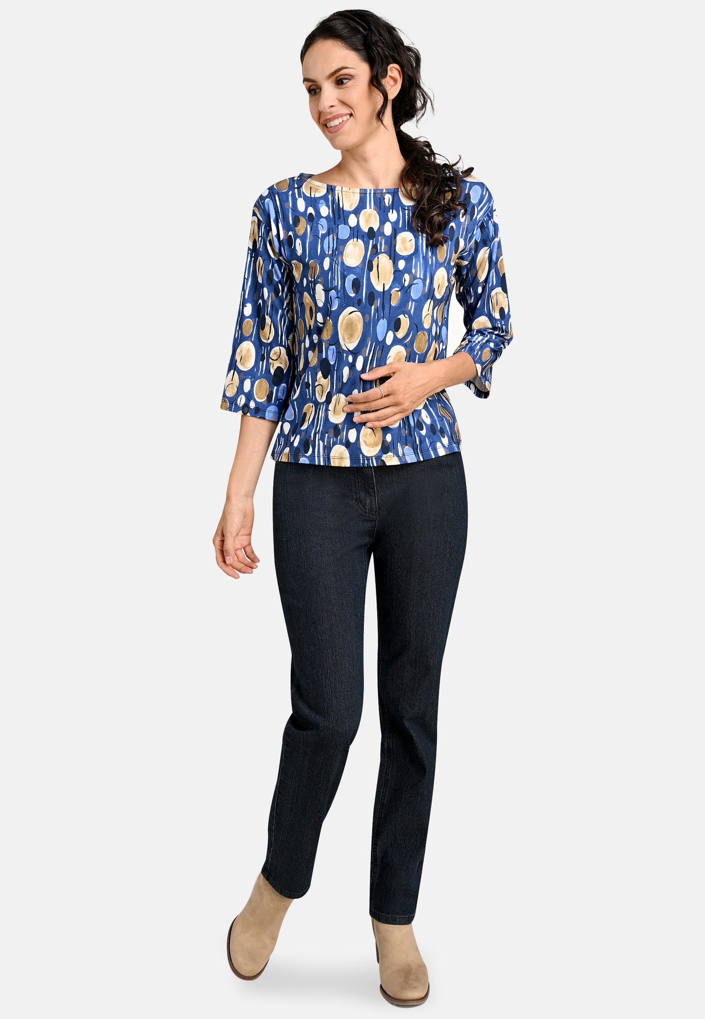 Peacock Print Top