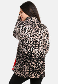 Leopard Print with Floral Graphic Pullover