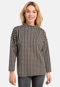 Chessboard High Neck Top